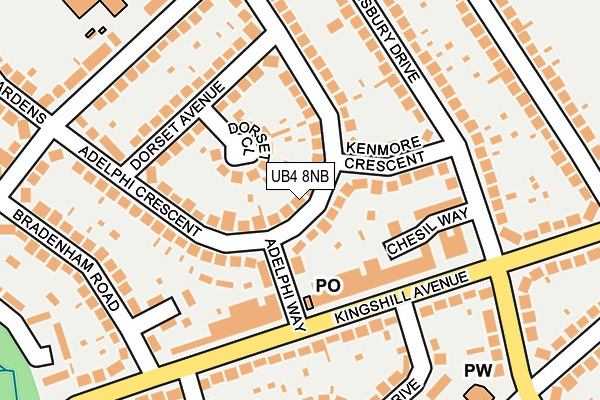 UB4 8NB map - OS OpenMap – Local (Ordnance Survey)