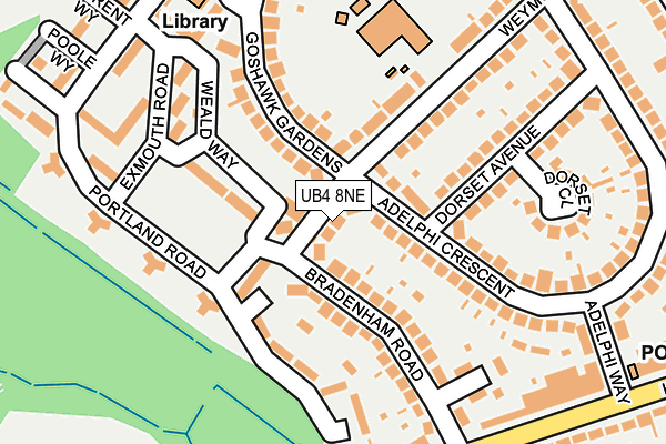 UB4 8NE map - OS OpenMap – Local (Ordnance Survey)