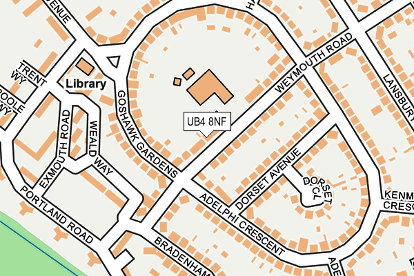 UB4 8NF map - OS OpenMap – Local (Ordnance Survey)