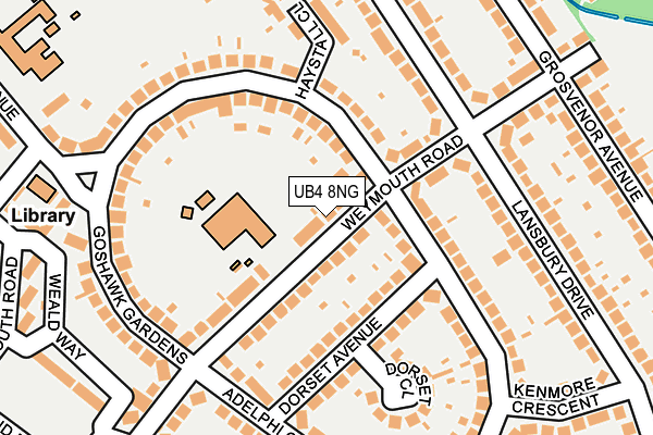 UB4 8NG map - OS OpenMap – Local (Ordnance Survey)