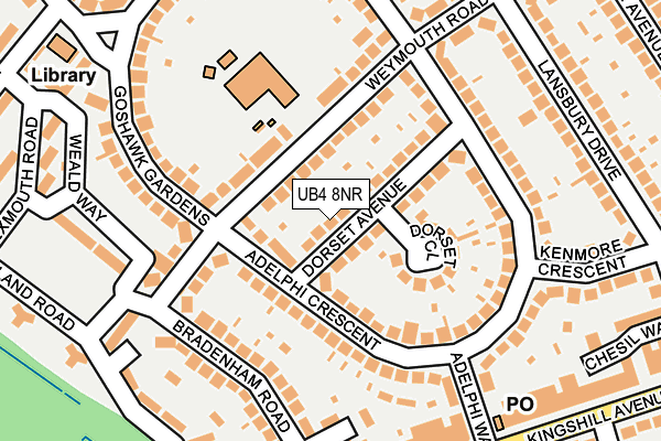 UB4 8NR map - OS OpenMap – Local (Ordnance Survey)