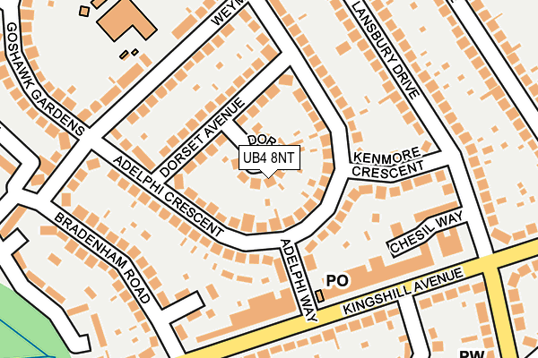 UB4 8NT map - OS OpenMap – Local (Ordnance Survey)