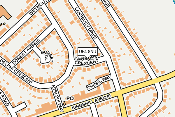 UB4 8NU map - OS OpenMap – Local (Ordnance Survey)