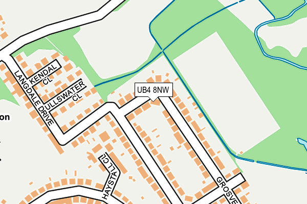 UB4 8NW map - OS OpenMap – Local (Ordnance Survey)