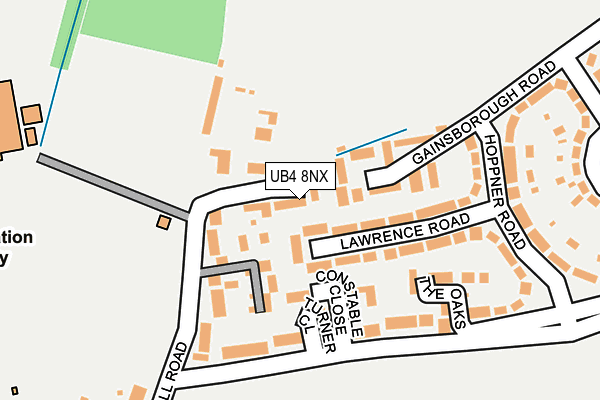 UB4 8NX map - OS OpenMap – Local (Ordnance Survey)