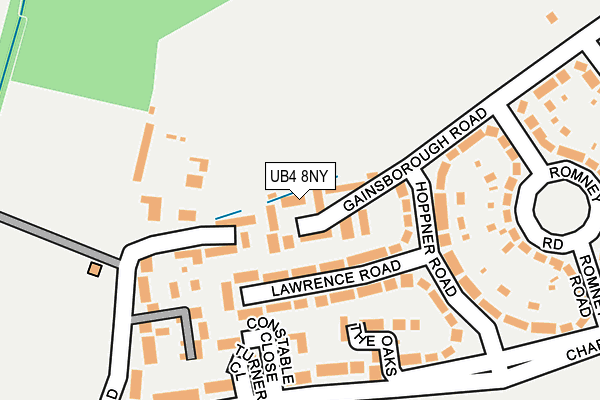 UB4 8NY map - OS OpenMap – Local (Ordnance Survey)