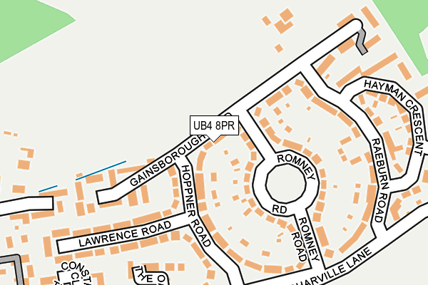 UB4 8PR map - OS OpenMap – Local (Ordnance Survey)