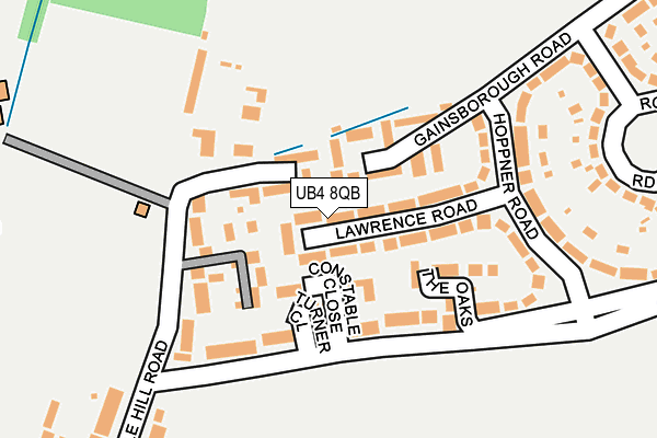 UB4 8QB map - OS OpenMap – Local (Ordnance Survey)