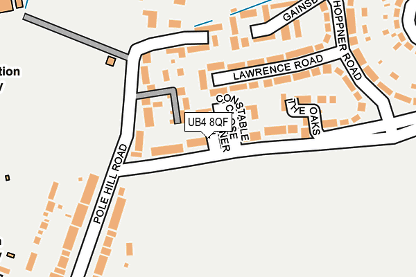 UB4 8QF map - OS OpenMap – Local (Ordnance Survey)