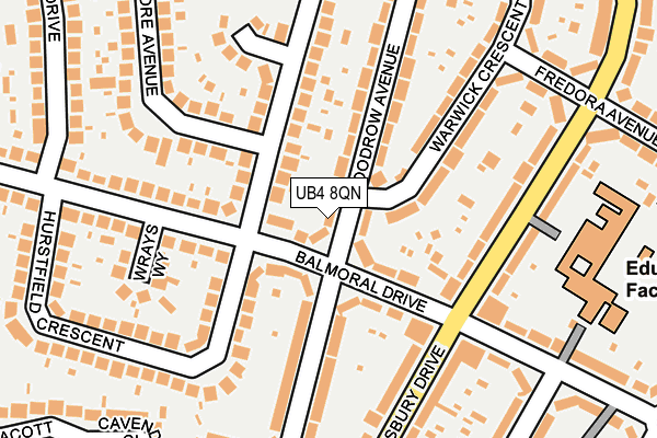 UB4 8QN map - OS OpenMap – Local (Ordnance Survey)