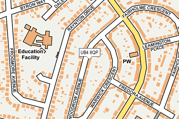 UB4 8QP map - OS OpenMap – Local (Ordnance Survey)