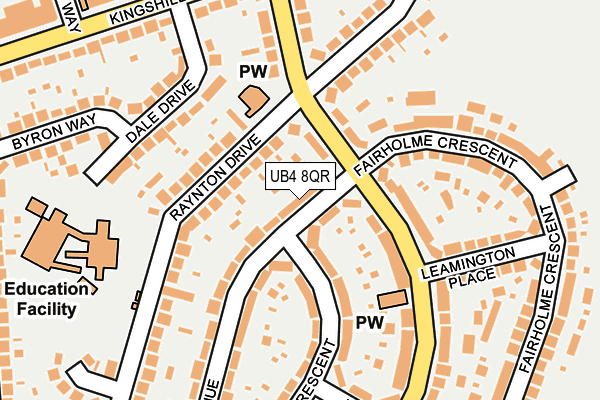 UB4 8QR map - OS OpenMap – Local (Ordnance Survey)