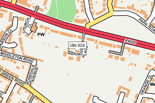 UB4 8QX map - OS OpenMap – Local (Ordnance Survey)