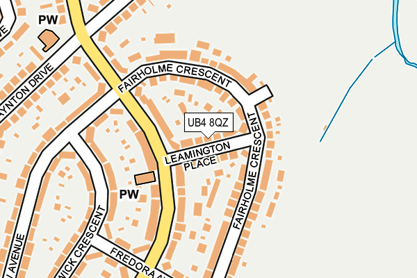 UB4 8QZ map - OS OpenMap – Local (Ordnance Survey)