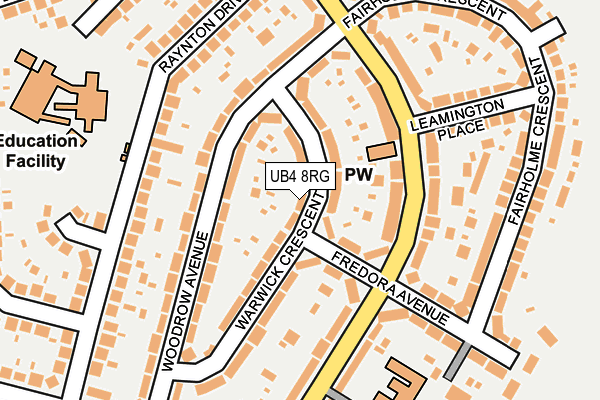 UB4 8RG map - OS OpenMap – Local (Ordnance Survey)
