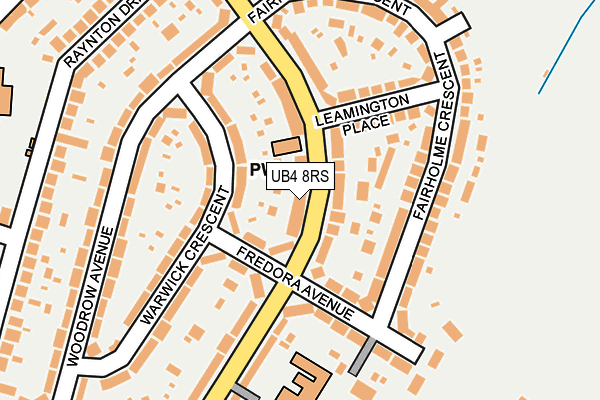 UB4 8RS map - OS OpenMap – Local (Ordnance Survey)