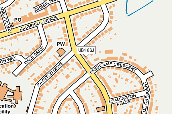 UB4 8SJ map - OS OpenMap – Local (Ordnance Survey)