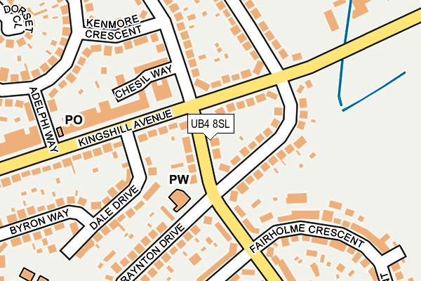 UB4 8SL map - OS OpenMap – Local (Ordnance Survey)