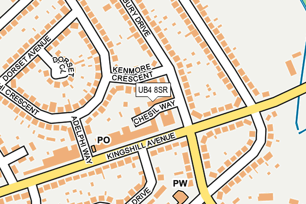 UB4 8SR map - OS OpenMap – Local (Ordnance Survey)
