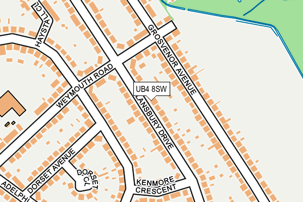 UB4 8SW map - OS OpenMap – Local (Ordnance Survey)