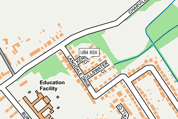 UB4 8SX map - OS OpenMap – Local (Ordnance Survey)