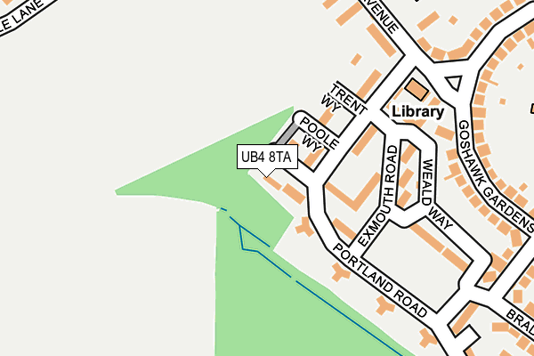 UB4 8TA map - OS OpenMap – Local (Ordnance Survey)