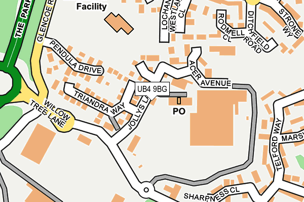 UB4 9BG map - OS OpenMap – Local (Ordnance Survey)