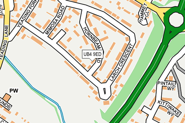 UB4 9ED map - OS OpenMap – Local (Ordnance Survey)