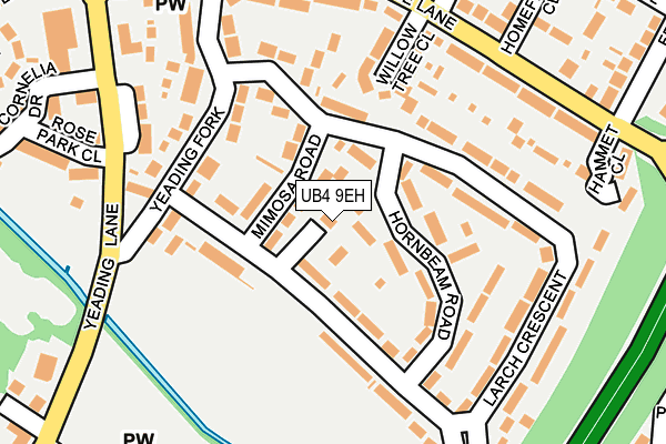 UB4 9EH map - OS OpenMap – Local (Ordnance Survey)