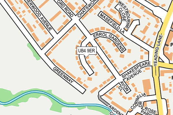 UB4 9ER map - OS OpenMap – Local (Ordnance Survey)