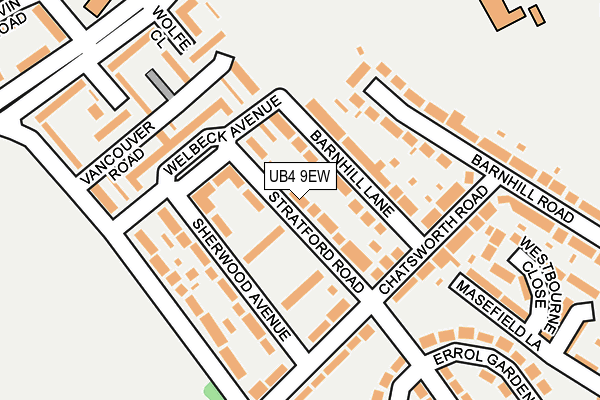 UB4 9EW map - OS OpenMap – Local (Ordnance Survey)