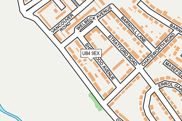 UB4 9EX map - OS OpenMap – Local (Ordnance Survey)