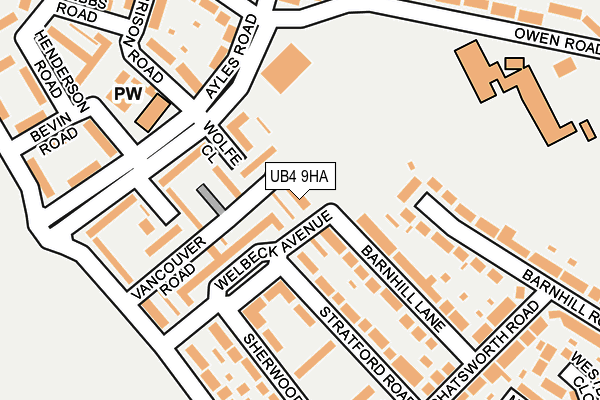 UB4 9HA map - OS OpenMap – Local (Ordnance Survey)