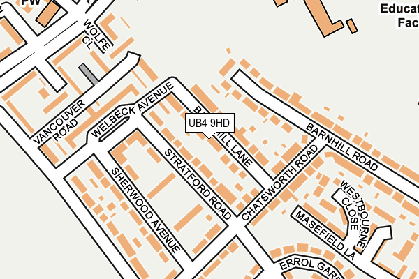 UB4 9HD map - OS OpenMap – Local (Ordnance Survey)