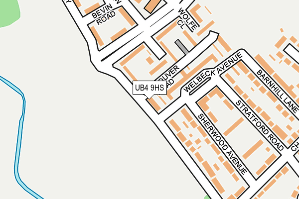 UB4 9HS map - OS OpenMap – Local (Ordnance Survey)