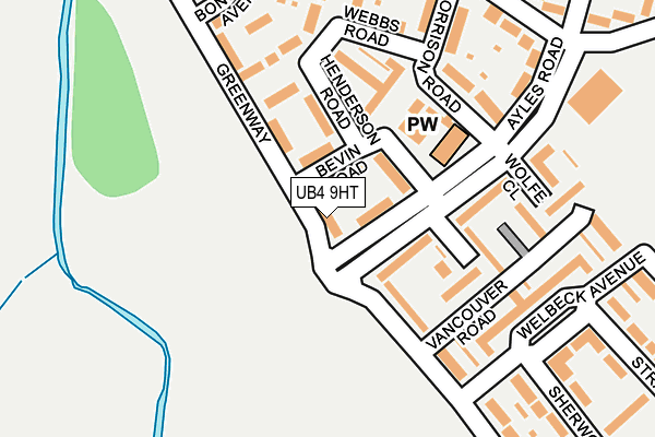 UB4 9HT map - OS OpenMap – Local (Ordnance Survey)