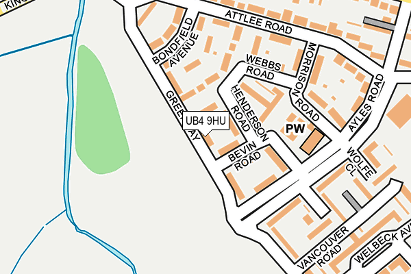 UB4 9HU map - OS OpenMap – Local (Ordnance Survey)