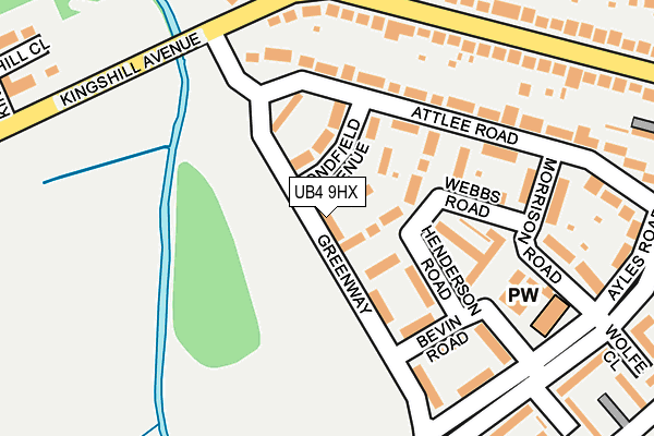 UB4 9HX map - OS OpenMap – Local (Ordnance Survey)