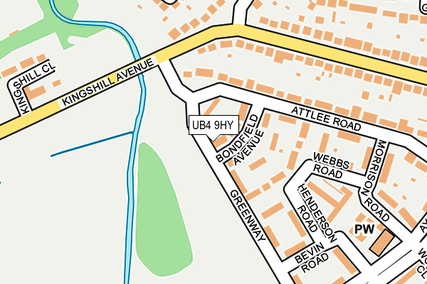 UB4 9HY map - OS OpenMap – Local (Ordnance Survey)