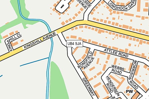 UB4 9JA map - OS OpenMap – Local (Ordnance Survey)