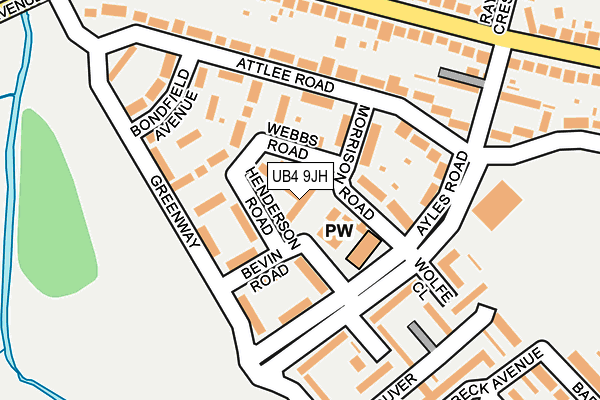 UB4 9JH map - OS OpenMap – Local (Ordnance Survey)