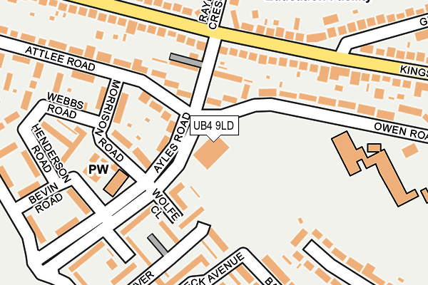 UB4 9LD map - OS OpenMap – Local (Ordnance Survey)