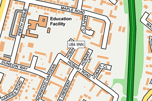 UB4 9NN map - OS OpenMap – Local (Ordnance Survey)