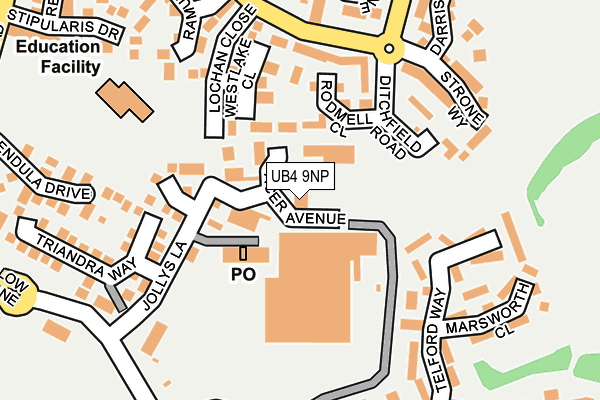 UB4 9NP map - OS OpenMap – Local (Ordnance Survey)