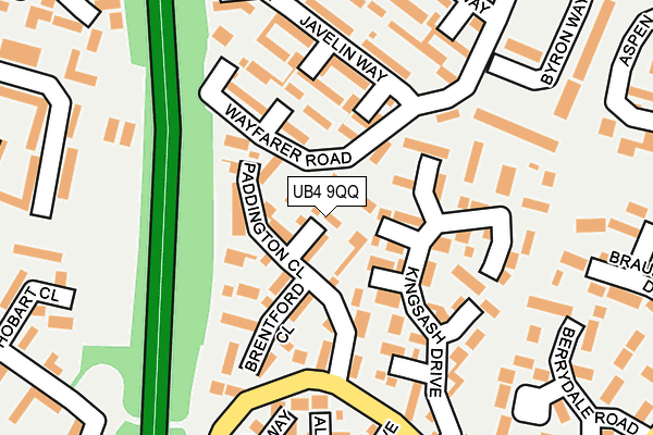 UB4 9QQ map - OS OpenMap – Local (Ordnance Survey)