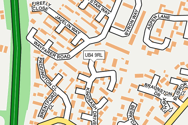 UB4 9RL map - OS OpenMap – Local (Ordnance Survey)
