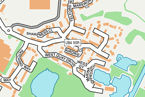 UB4 9SR map - OS OpenMap – Local (Ordnance Survey)