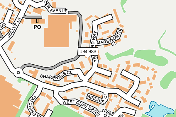 UB4 9SS map - OS OpenMap – Local (Ordnance Survey)