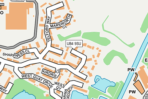 UB4 9SU map - OS OpenMap – Local (Ordnance Survey)