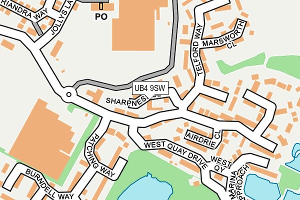 UB4 9SW map - OS OpenMap – Local (Ordnance Survey)